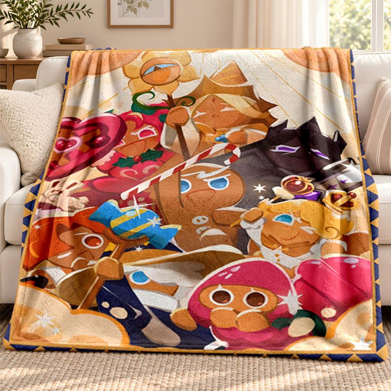 Cookie Run Kingdom blanket Flannel Blanket Soft Cozy Plush Throw for Sofa Bed Lightweight Home Decoration Outdoor camping