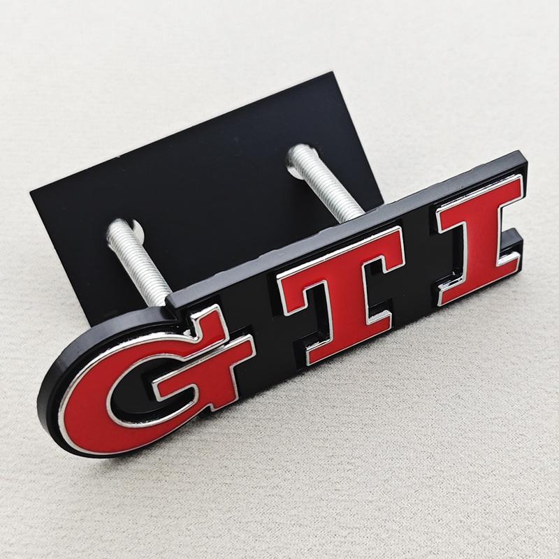2026 New For VW VOLKSWAGEN 3D Metal Logo GTI Car Front Grille Badge Emblem For Volkswagen Polo Typ 9N3 6R AW Golf 4 5 6 8 MK3 MK