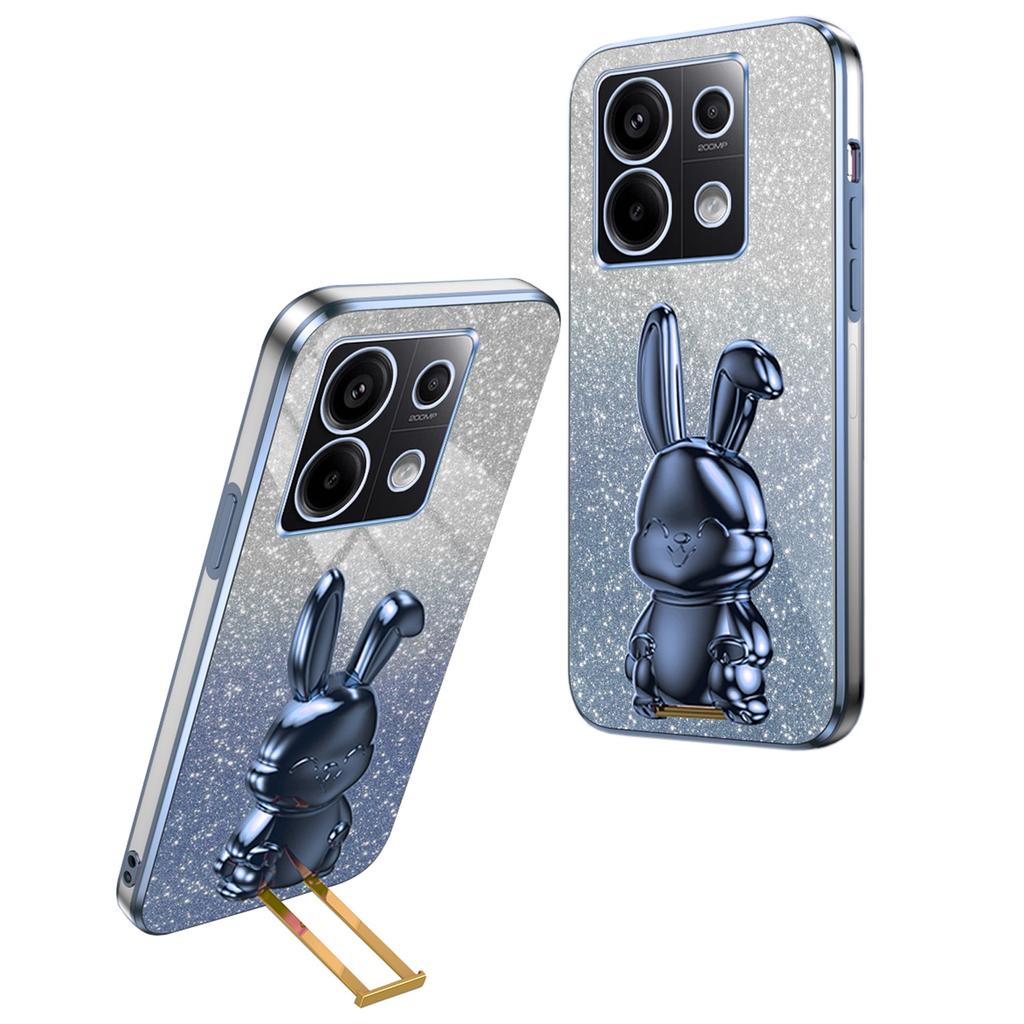 For Xiaomi Redmi Note 13 Pro 5G/Poco X6 5G Phone Case Lovely Rabbit PC+TPU Pull-out Kickstand Cover
