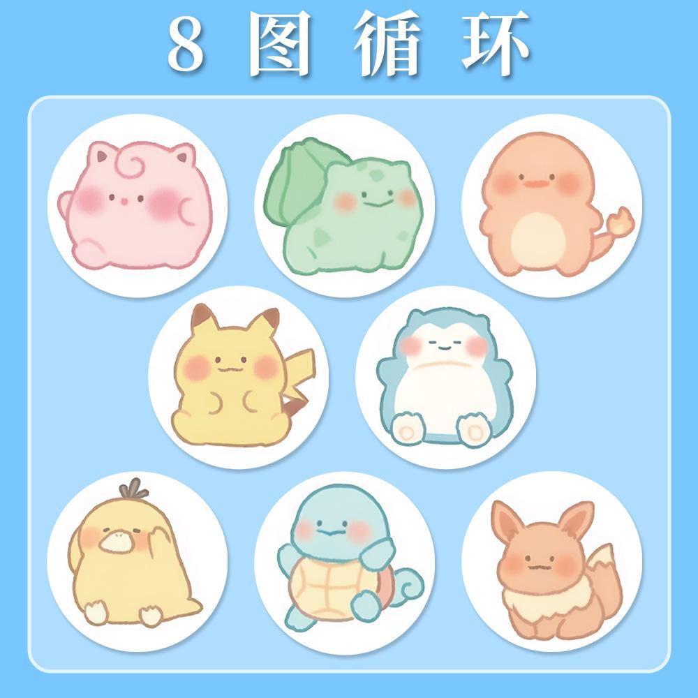 500Pcsroll Cute Q  Anime Graffiti Roll Stickers Waterproof  Decals For Phone Skateboard Cartoon Pikachu Sticker For Kids