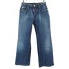 Made In Italy Wide Denim Pants 40 Jeans Painted Vintage Finish Women Used