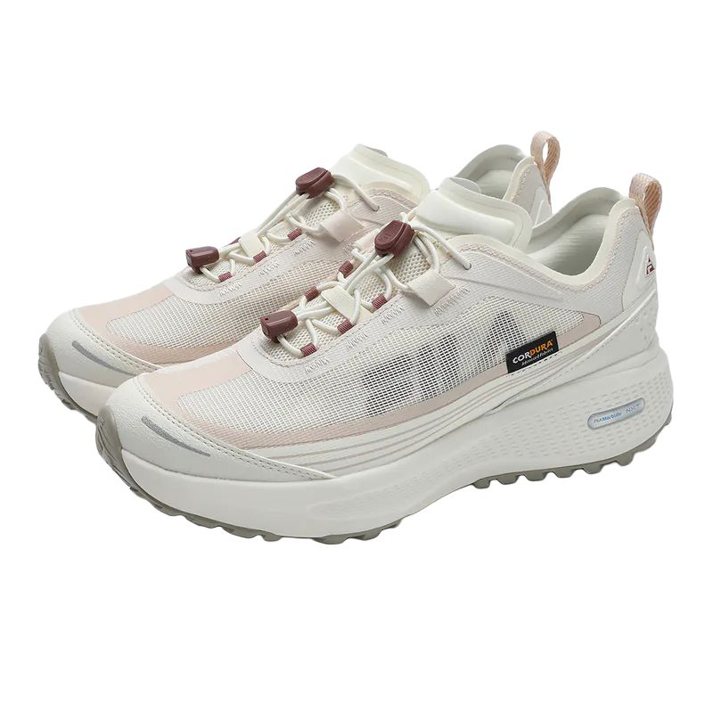 New FILA NUVOLE 3 Abrasion Resistant Low Top Trail Running Shoes Women's White Pink A12W521207FPP