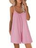2026 Solid Color Women's Strappy Jumpsuit - Summer Casual European American Style Romper Pants