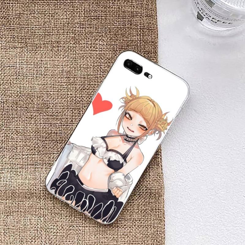 Himiko Toga Boku Phone Case For Huawei P50 P40 P30 Pro Mate 40 30 Pro Nova 8 8i Y7P Honor Transparent Phone Cover
