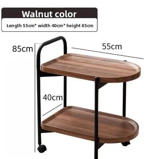 Premium Double Tier Beverage Tea Trolley Snack Cake Cart for Hotels Restaurants Mobile Serving Cart On Wheels Service Cart