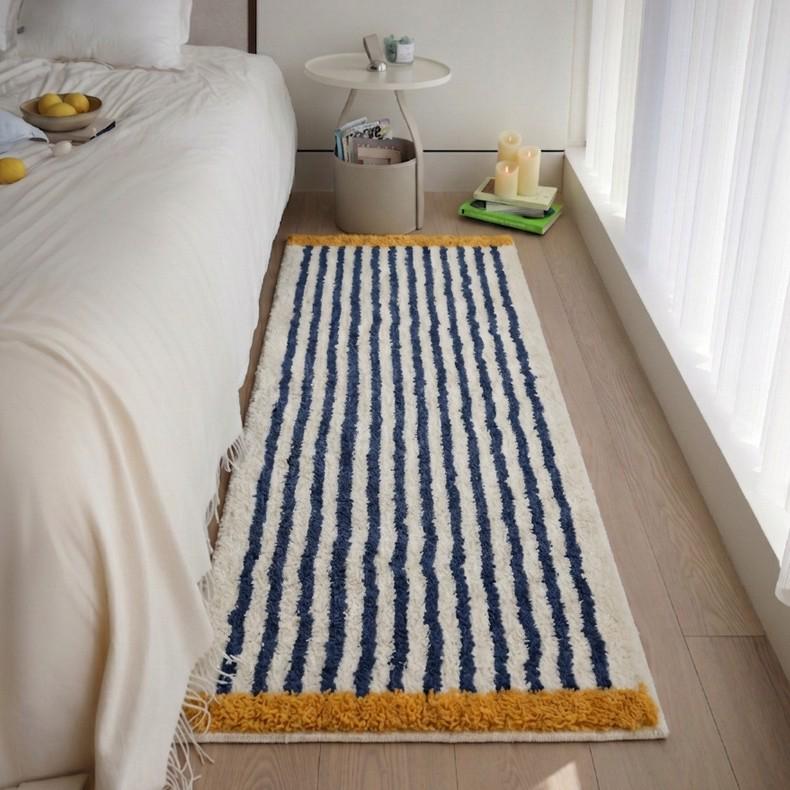 Plush Bedroom Carpet: Dirt-Resistant, Easy-Clean, Non-Slip, Water-Absorbing Floor Mat for Bedside or Bay Window.