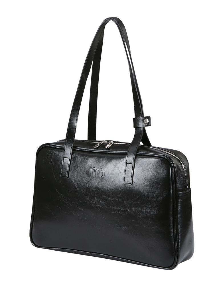 Fillintheblank Trapezoid Shoulder Bag (Black)