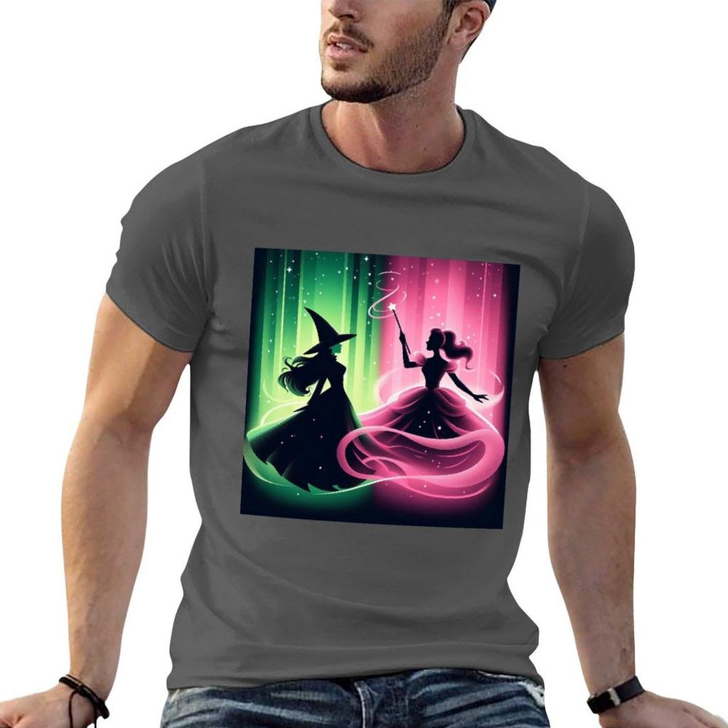 Elphaba Glinda Wicked the Musical Defying Gravity TShirt Holiday Simple Tee Shirt