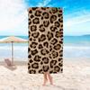 1pc Leopard Print Microfiber Beach Scarf Towel Lightweight Absorbent Large Summer Travel Wrap Yoga Mat Outdoor Blanket Camping