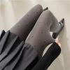 Retro Graue Gepunktete Strumpfhosen und Basis-Socken mit Herzmuster für Damen - Herbst/Winter Stil