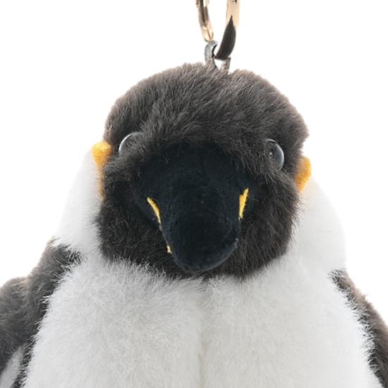 Realistic Penguin Plush Keychain with Metal Ring Soft Stuffed Animal Doll Cute Bag Accessory Stress Relief Gift for Kids Zoo Lovers