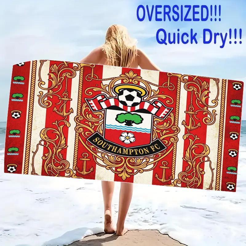 Southampton Print Beach Towel, Large Soft Quick Dry Towel for Beach Camping Swimming