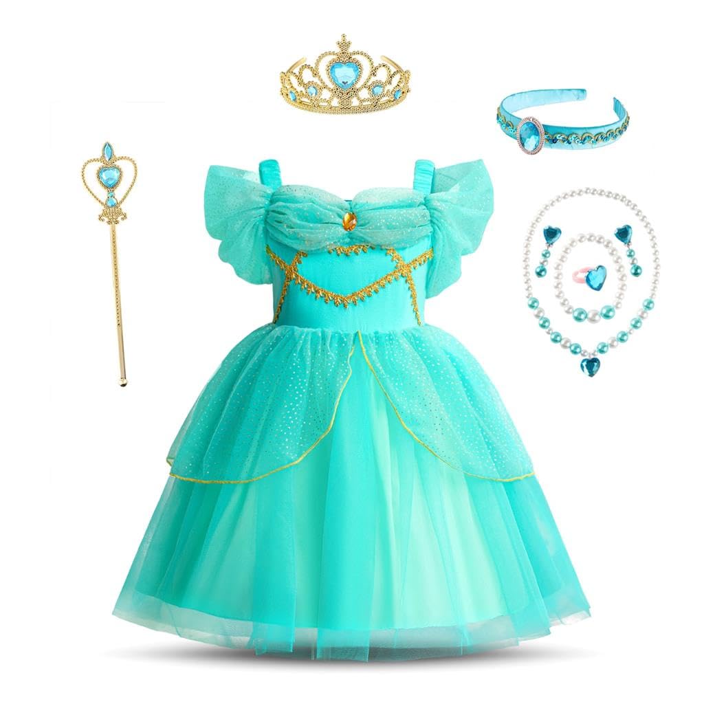 Dressy Daisy Toddler Jasmine Cosplay Costume with Sizes Years Old Girls' Dress, Children's Accessories, 4-5