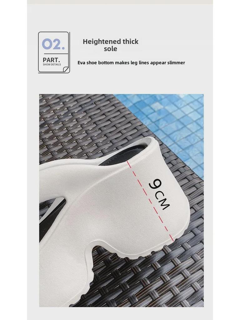 2025 EVA-Flip-Flops mit dicker Sohle für Damen: Rutschfeste, höhenverstärkende Sommer-Mode-Plateauschuhe