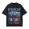 Vintage Washed T Shirt Clair Obscur Expedition 33 Game Simple T-Shirts  Fashion Tee Shirt for Male Summer Clothing