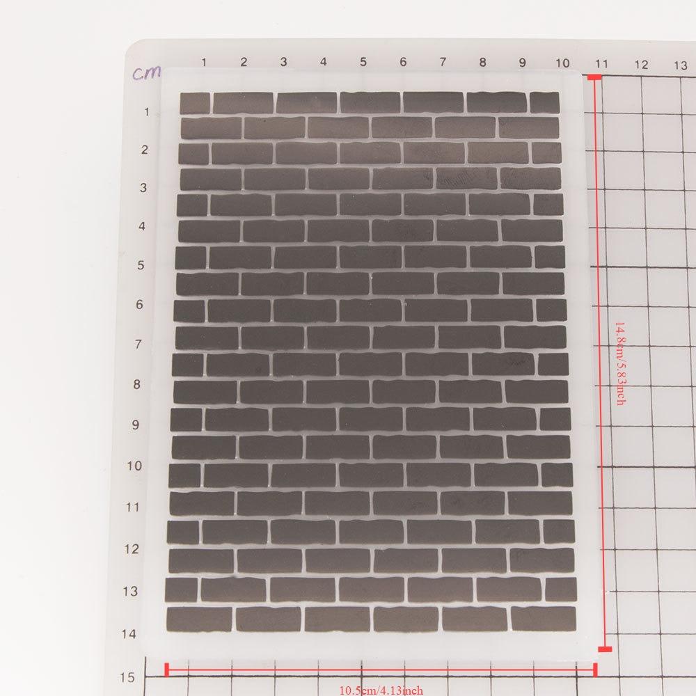 Folder în relief 3D pentru fabricarea de artizanat în relief cu bricolaj, model de perete de cărămidă, fundal, felicitare, album de albume, șablon din plastic, fabricarea de cărți artizanale