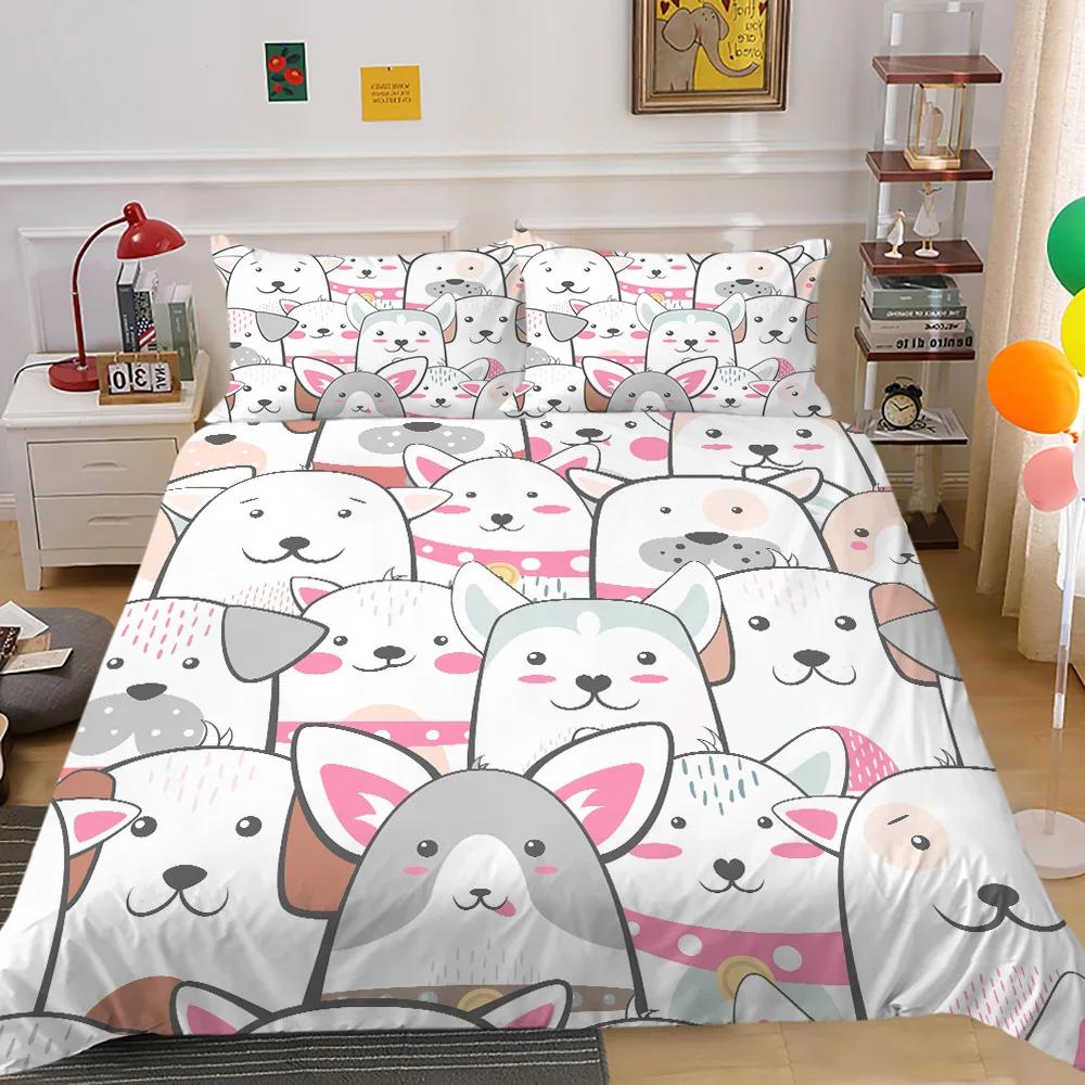 Cartoon Cute Animals Duvet Cover Colorful Lovely Comic Duck Polyester For Kids Boy Girls For Bedroom Decoration Queen King Size