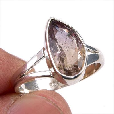 Natural Ametrine Gemstone Handmade 925 Solid Silver Jewelry Ring Size 7 D0w92