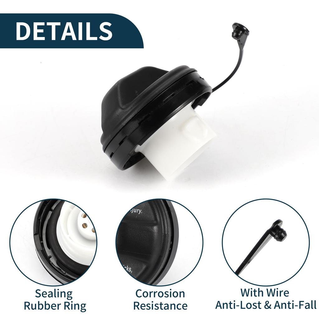 TUCKBOLD Fits Toyota 4Runner 2003-2009 Gas Fuel Cap No.7730033070 Fuel Filler Cap Black White