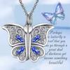 I Love You Heart-shaped Pendant Necklace New Diamond Butterfly Love Necklace for Women