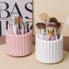 1pc 360° Rotating Desk Organizer,Plastic Pencil Holder, Multi-Functional Office Supplies Storage for Makeup Brushes and Lipsticks, Home and School Use
