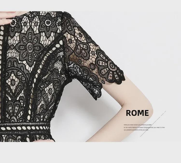 Dlouhá sukně ve francouzském stylu, sešitá z krajky rozpustné ve vodě, s úzkým kulatým výstřihem a velkým rozsahem.