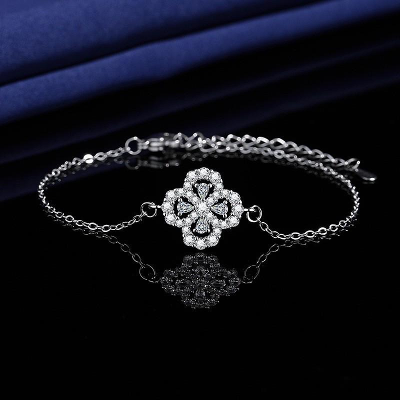 Zwei Karat Prinzessschliff Simulierter Moissanit Armband - Vielseitiger Damen-Beadschmuck