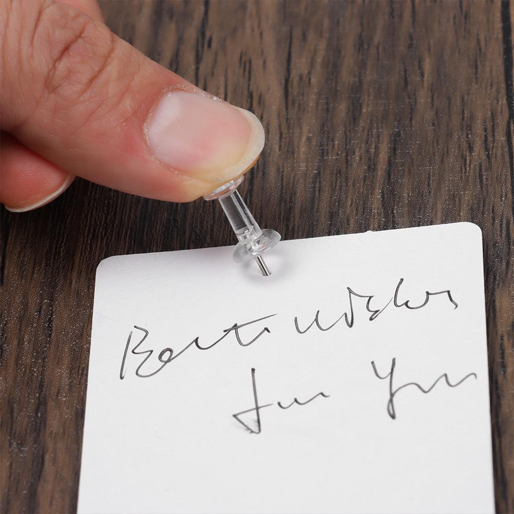 100 Pcs High Quality Plastic Buttons Pins Drawing Pins Push Pins Clear Push Pins Stationery Supplies