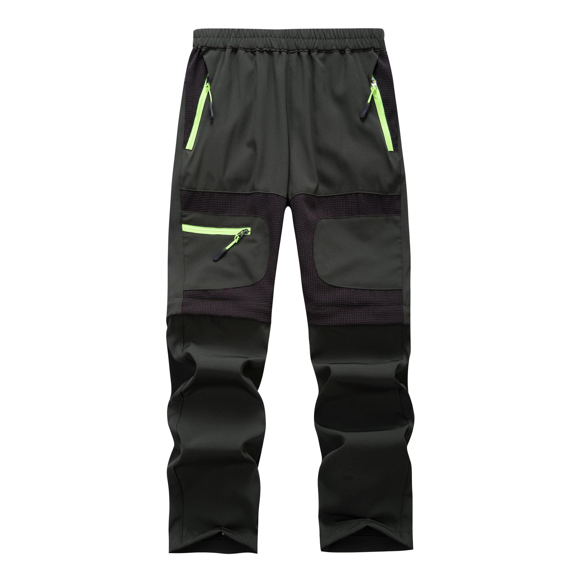 Kids  Quick-Dry Convertible Stretch Pants for Outdoor Hiking Extra Small армия зеленый