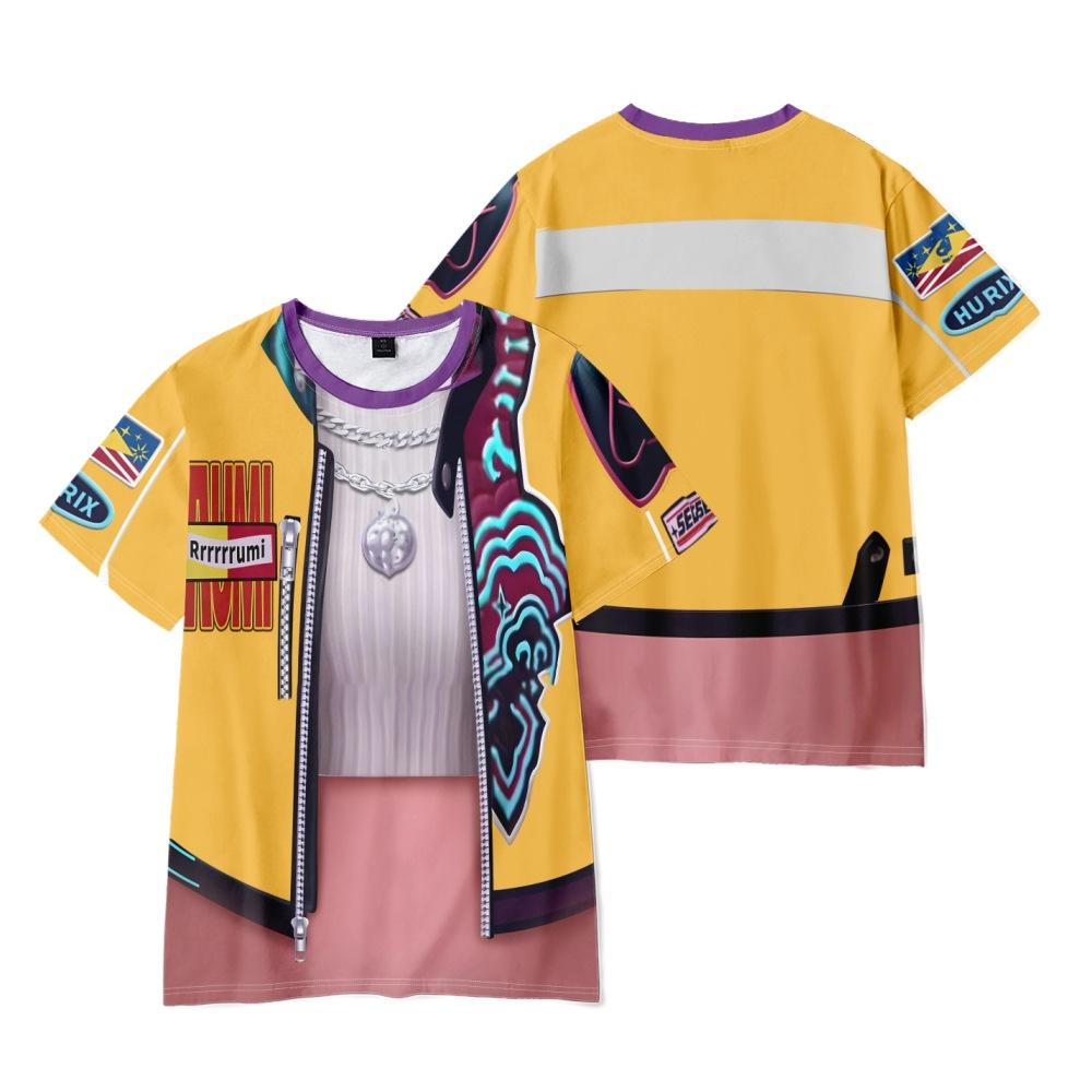 

Забавная мультяшная футболка K-Pop «Охотники на демонов», крутая мужская футболка с круглым вырезом, повседневная, унисекс, уличная одежда, аниме-мода XXS жёлтый