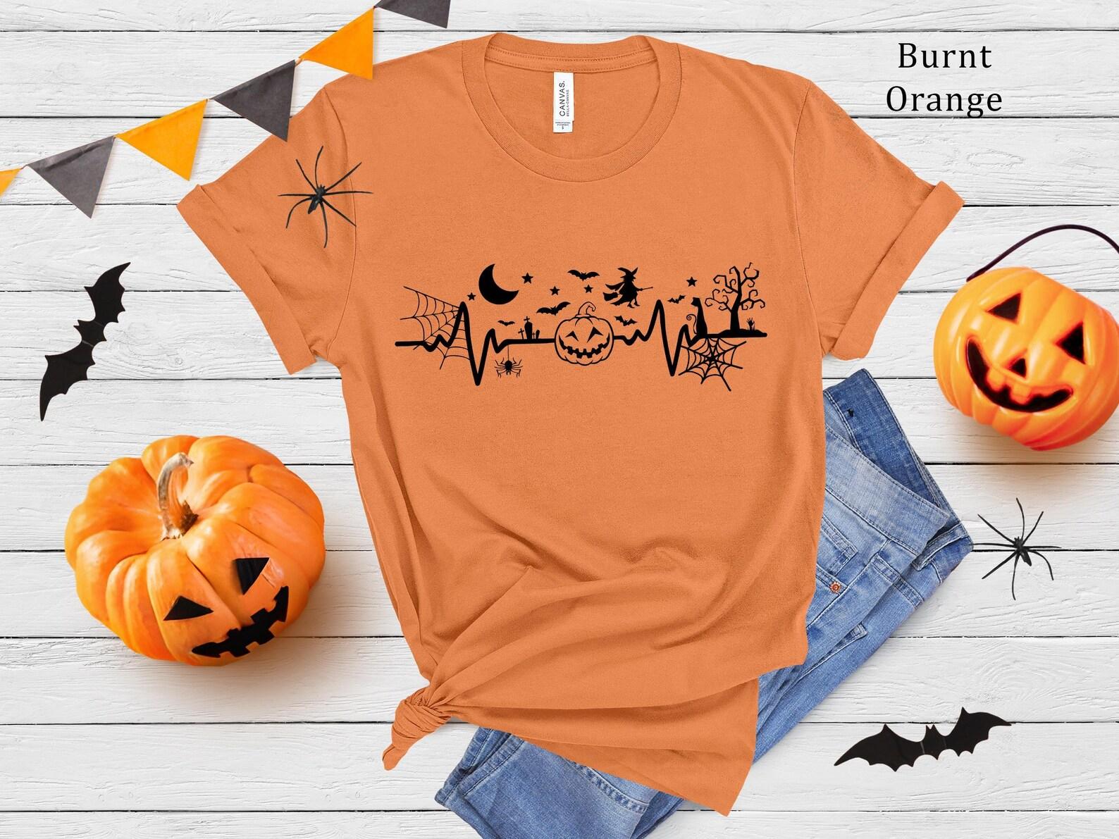 Heartbeat Halloween T-Shirt | Spooky Season Tee 4XL