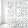 Heart Print Waterproof PEVA Shower Curtain, Anti-Mold Plastic Partition for Bathroom