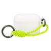 MONOCOZZI AirPods Pro 3 Frosted with Carabiner Simple Wireless Charging with AirPods Pro 3 ESSENTIALS Translucent Green Case, Clear, Shockproof,