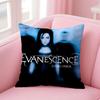 E-Evanescence A-Amy Lee Pillow Case Anti-Dustmite Pillowcase Invisible Zipper Silky Short Plush Sofa Cushion Cover