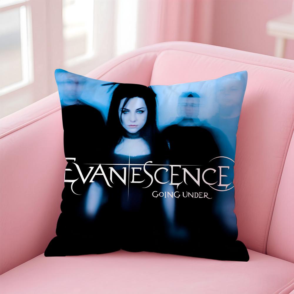 E-Evanescence A-Amy Lee Pillow Case Anti-Dustmite Pillowcase Invisible Zipper Silky Short Plush Sofa Cushion Cover