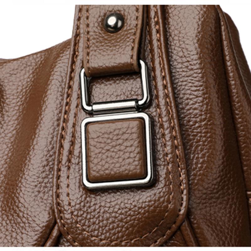 Vintage Faux Leather Handbag for Women Multi-pocket Shoulder Bag Casual Commuter Tote Bag Perfect for Daily Commuting Shopping Ladies' Holiday Gifts