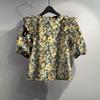 ZANZEA Women Summer Floral Print Casual Round Neck Short Sleeve Blouse