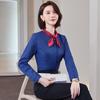 Trojman Women's Long-Sleeve Professional Work Shirt