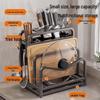 Modern Gun Gray Kitchen Organizer Rack
