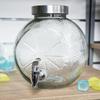 Lemon-Shaped Glass Beverage Dispenser with Tap 5.4L
