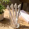 12 pcs/set 0.5mm Fine Tip Retractable Gel Pens Smooth Writing Black Kawaii Floating Cat Pens Quick Dry Ink Press-Type