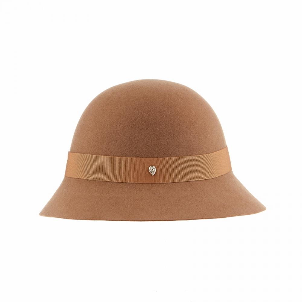 Helen Kaminski Hat51532 Ca Eta Camel Ribbon Round Cloche Bucket Hat