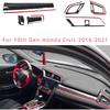 11 buc Fibra de Carbon Console Auto Bord Central Cover Autocolante Ornamentale pentru Honda Civic Sedan 2016-2020 Decaluri Adezive Decorative