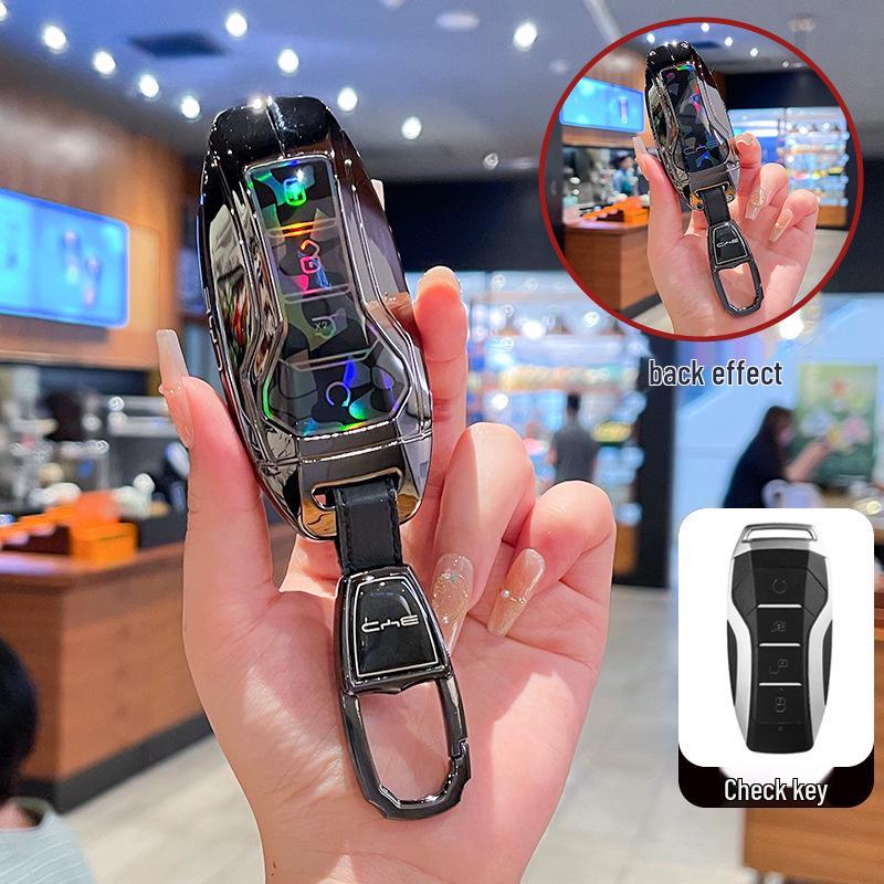 BYD Key Case for Song Plus, Qin DMi, Han EV, Dolphin, Seagull - Metal Buckle Full Coverage Accessories