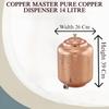 14 Litre Hammered Copper Water Dispenser (Matka) Container Pot with Pure Copper and Ayurvedic Health Benefits