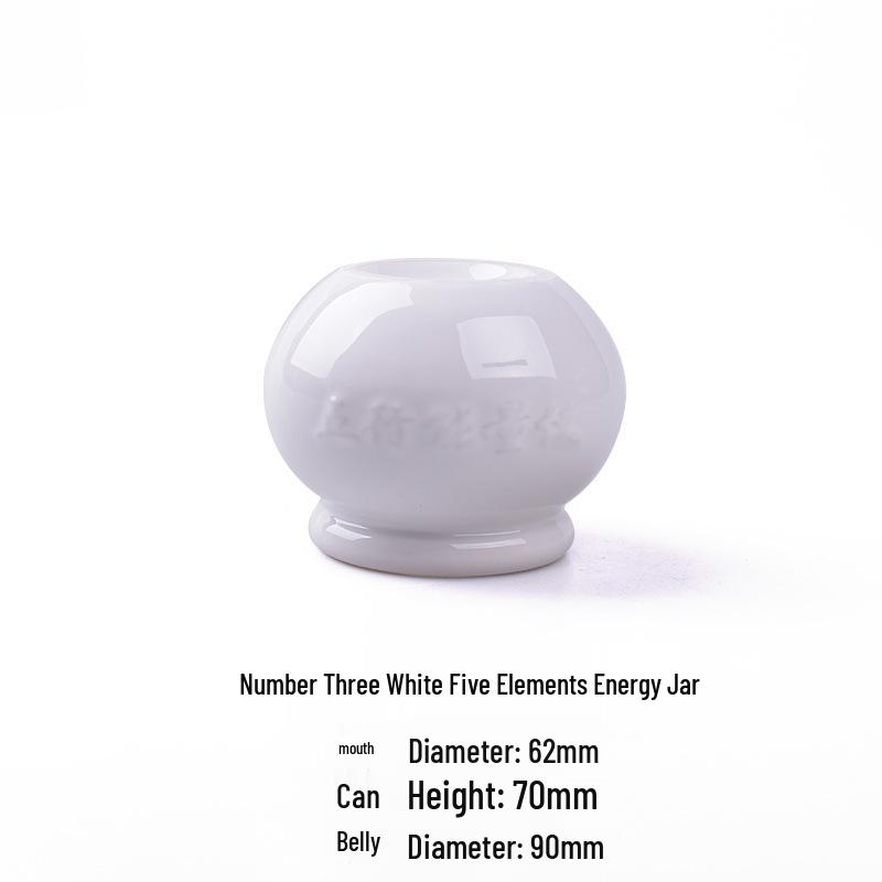 Home Ceramic Cupping Set for Meridian Dredging & Health - Five Elements Energy Jar with Negative Ions