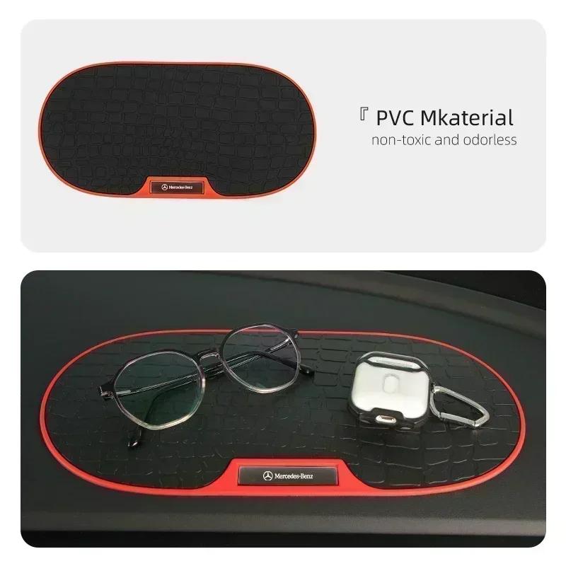 WUGL8 Car Dashboard Anti-slip Sticky Mat PVC Phone Anti-slip Storage Pad For Mercedes Benz AMG W204W205 W203 W211 W201 W210 W108 W124