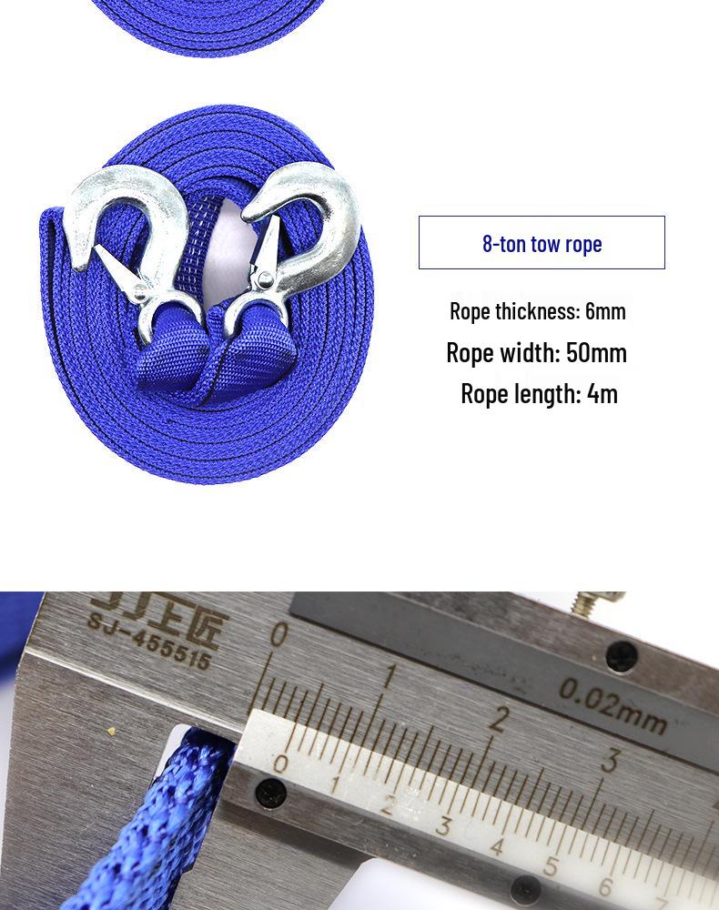Sturdy Vehicle Tow & Rescue Rope for Emergency Use