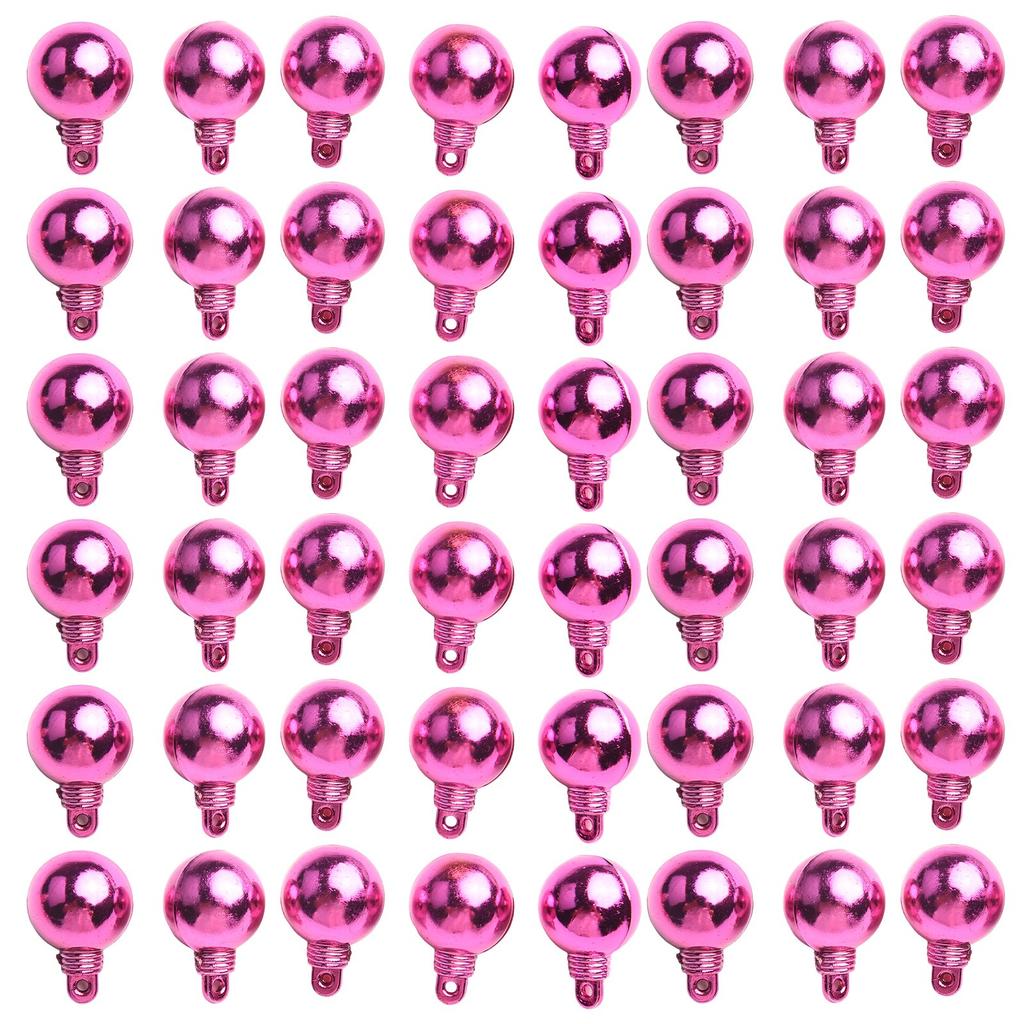 Thicker Plastic Baubles for Christmas Tree Decor Glittery Balls (48PCS)