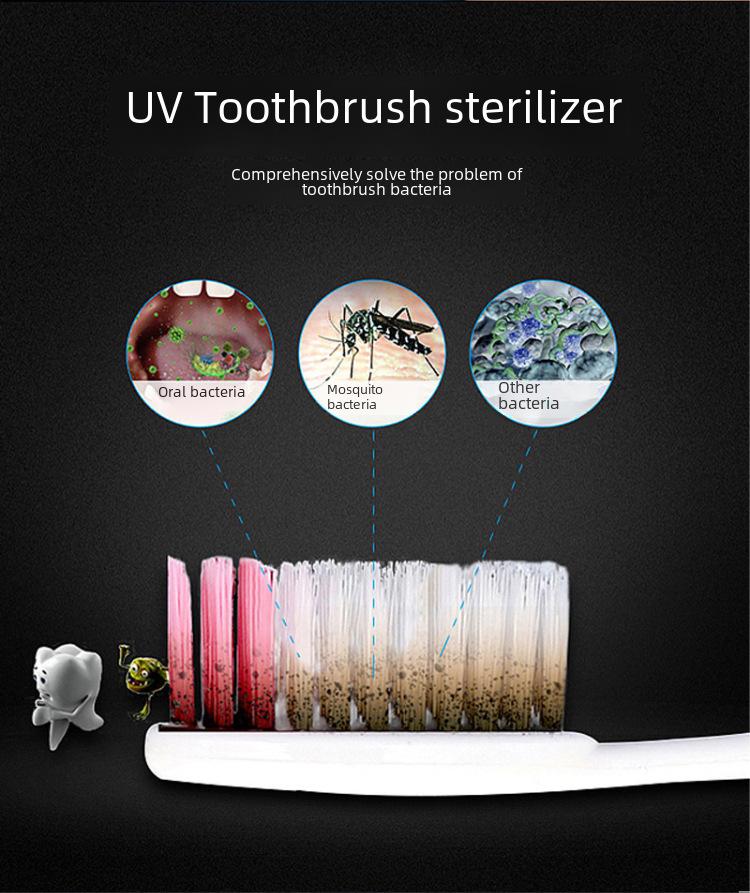 UV sterilizátor zubných kefiek s držiakom na stenu